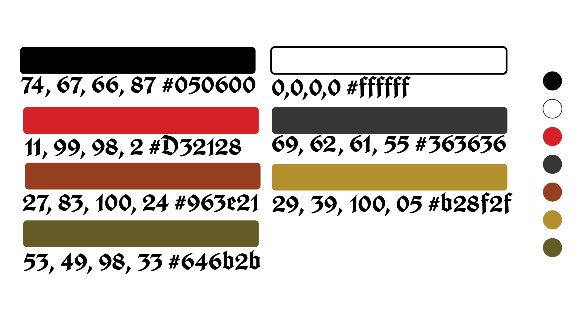 Olympic brand color palette