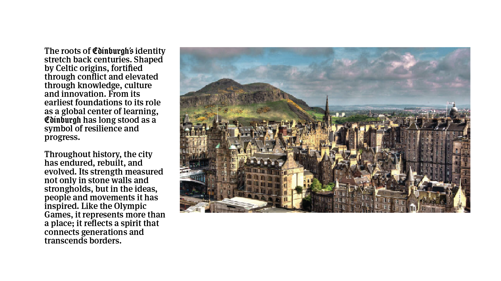 Edinburgh 2058 visual identity overview
