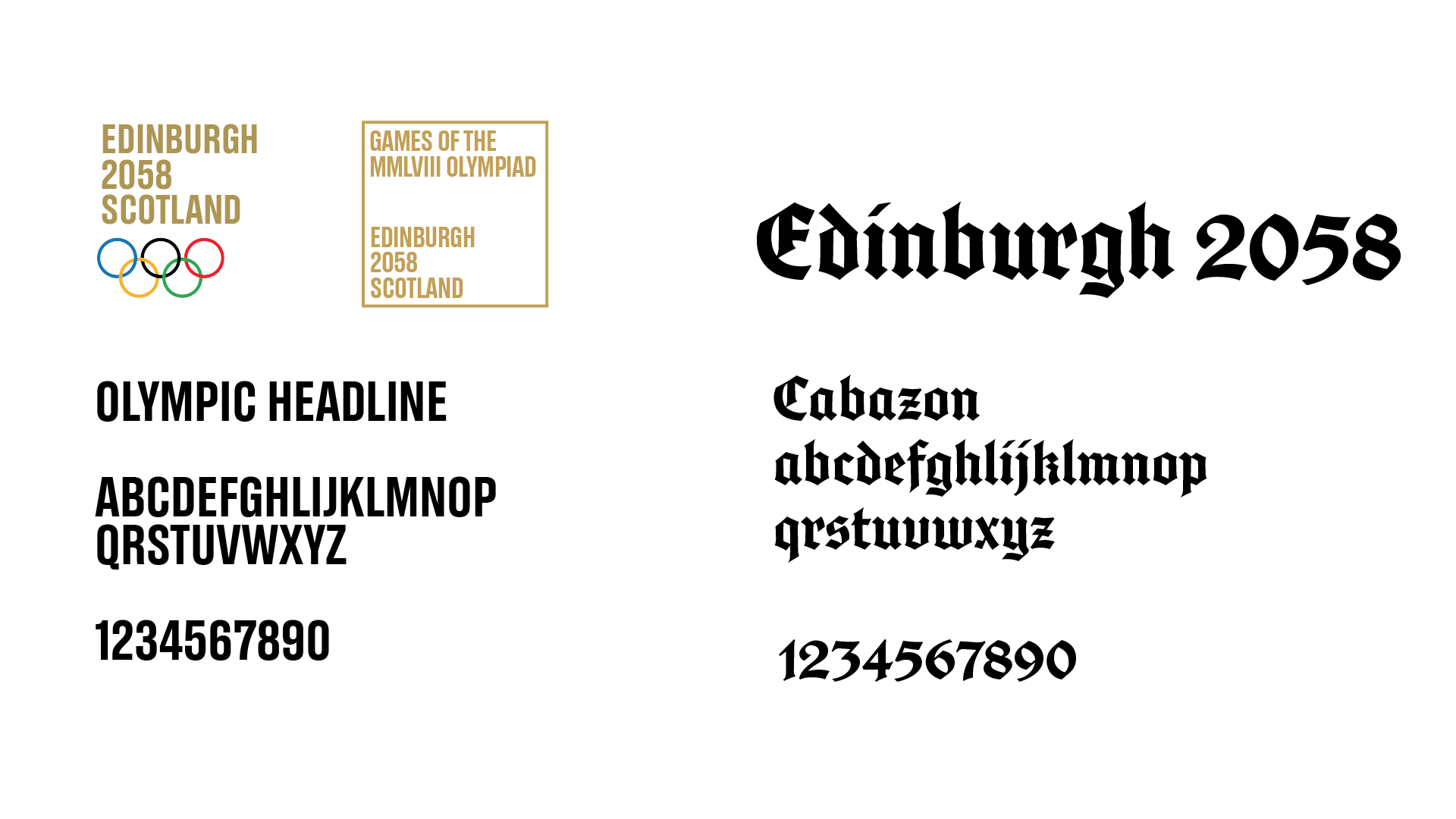 Olympic brand typography system