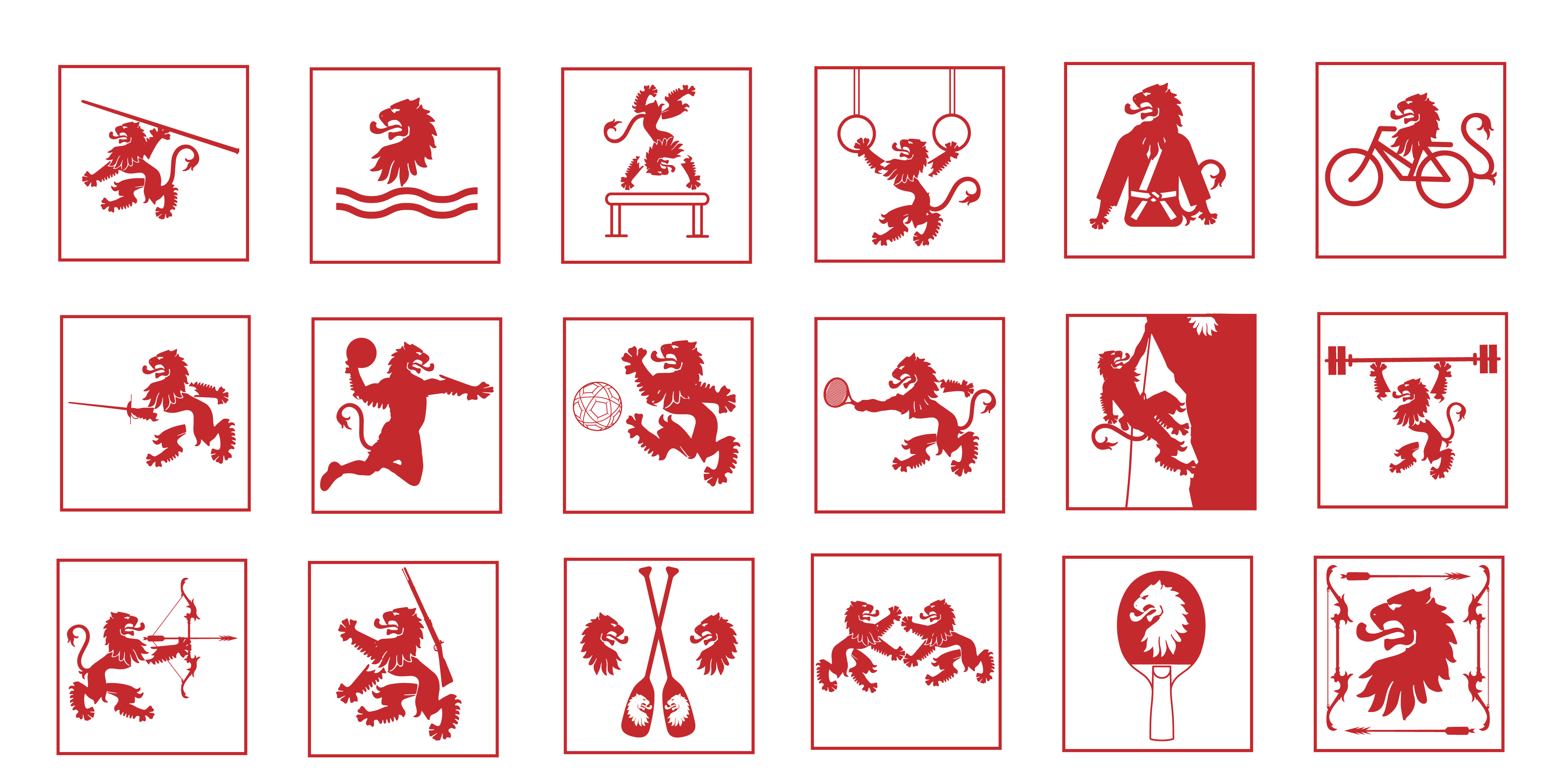 Edinburgh Olympic sport pictogram designs